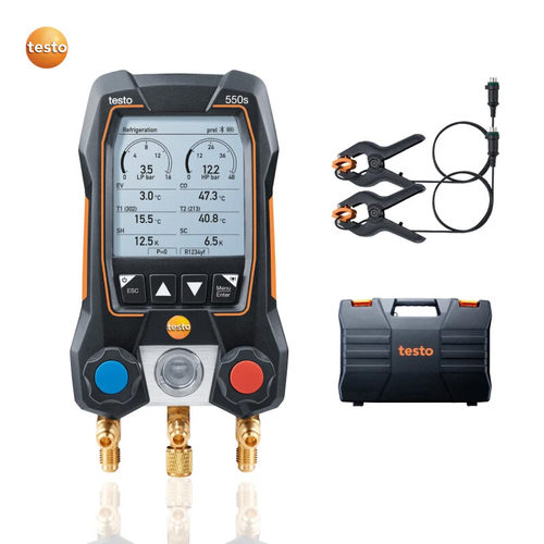 德图 testo 550s 基本套装，搭配有线钳形温度探头（ 0564 5501）
