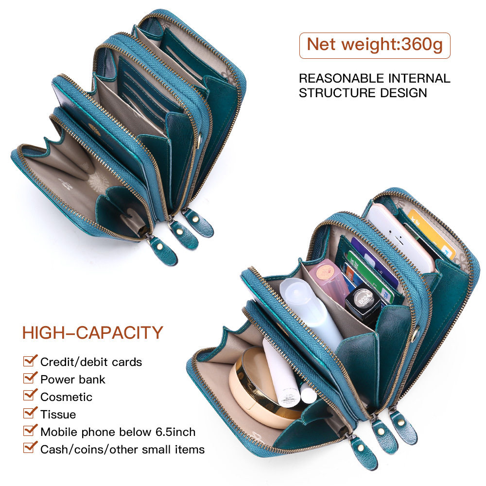 Korean fashion diagonal cross bag mobile phone case钱包
