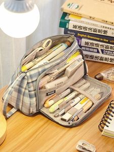 Large Capacity Pencil Case Kawaii Canvas Pencilcase School