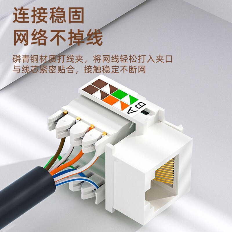 Ethernet socket panel module RJ45 crystal head female socket