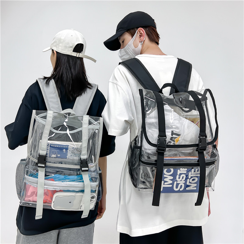 Hot selling transparent backpack PVC travel backpack透明包