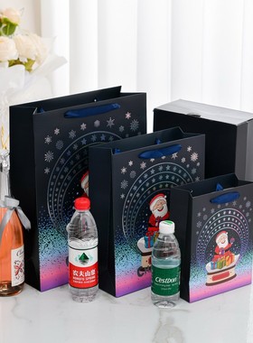 Christmas Pattern Laser Handheld Paper Bag with Gift Bag