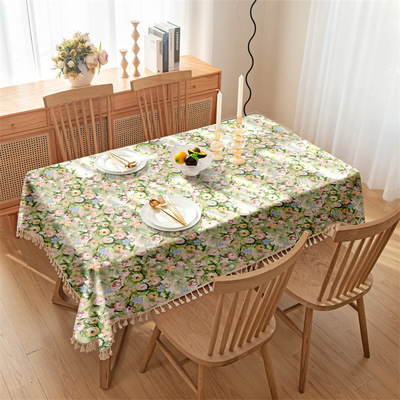 Ins American waterproof and oil resistant dining table cloth