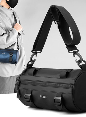 New men's bag, crossbody bag, trendy cylindrical bag圆筒包