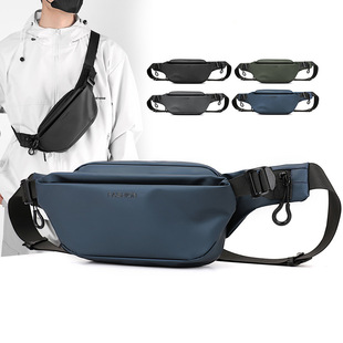 Trendy crossbody bag men's crossbody black chest bag胸包