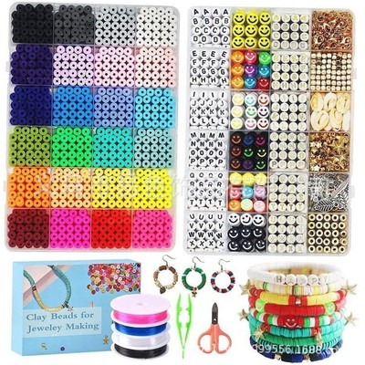 10000Pcs/Box 6mm Clay Bracelet Beads for Jewelry Making Kit