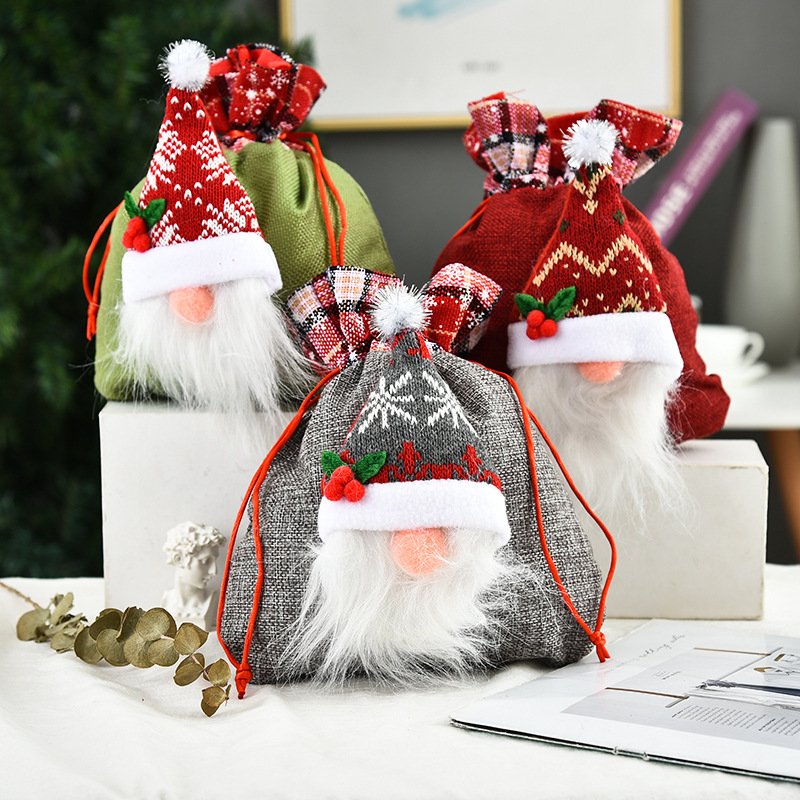 Creative Christmas Apple Bag Candy Bag创意圣诞苹果袋糖果袋