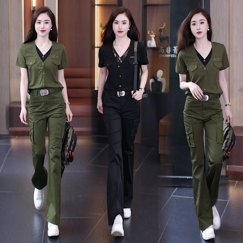 2025春秋新款广场舞迷彩服套装
