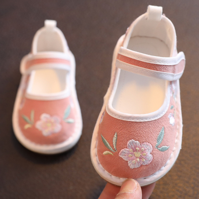 汉服鞋子女童绣花鞋儿童手工布鞋古风国风宝宝女老北京室内鞋春