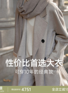 TEASEL「INFINITY ALXA」终身包洗护 14.5微米101801纯羊绒大衣