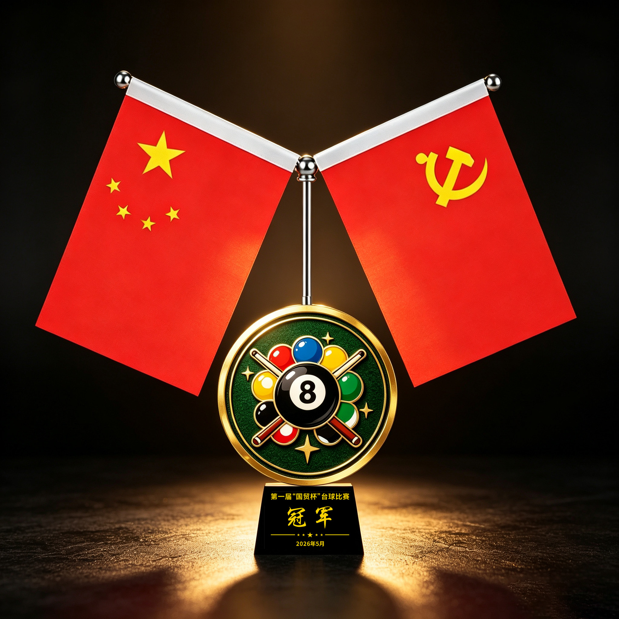 【送证书】新款台球奖杯定制图片