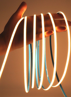 384/5mm超窄cob低压灯带12V24V线性led自粘灯条室内装修饰线形灯