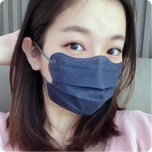 洛可可美颜口罩高颜值一次性口罩成人三层彩色女可爱腮红秋冬透气