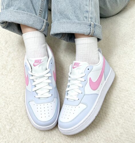 NIKE/耐克COURT BOROUGH女子樱花粉低帮透气休闲板鞋IQ2725-101