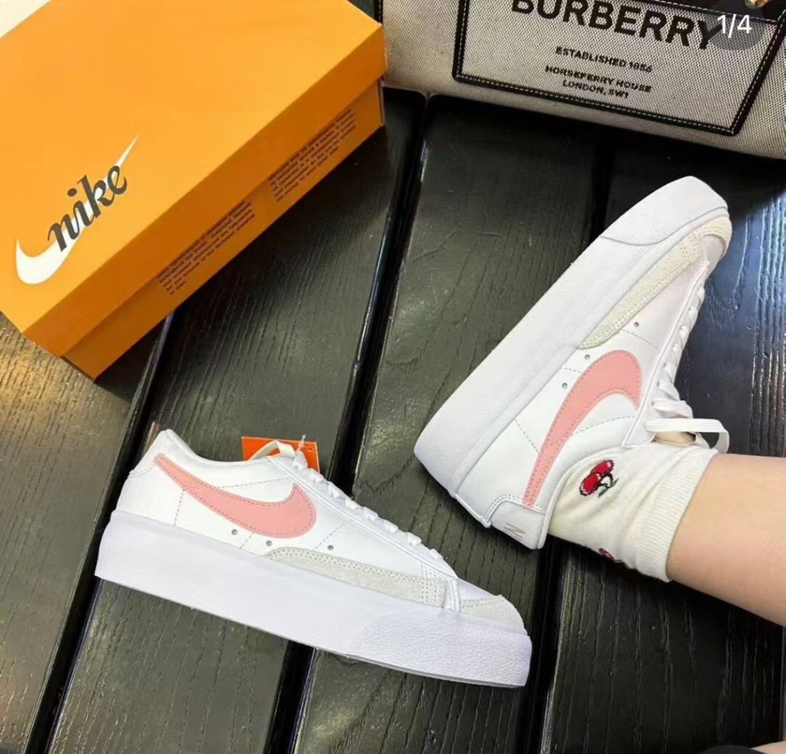 耐克Nike Blazer白色低帮厚底增高板鞋DJ0292-103