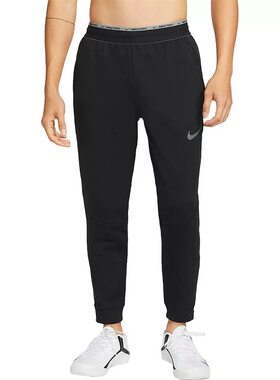 耐克nike男子跑步健身收口加绒保暖运动长裤DD2123-010口袋有拉链