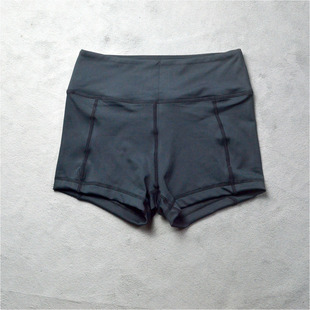 女子运动瑜伽紧身二分短裤夏天薄款显瘦健身普拉提跑步黑色短裤