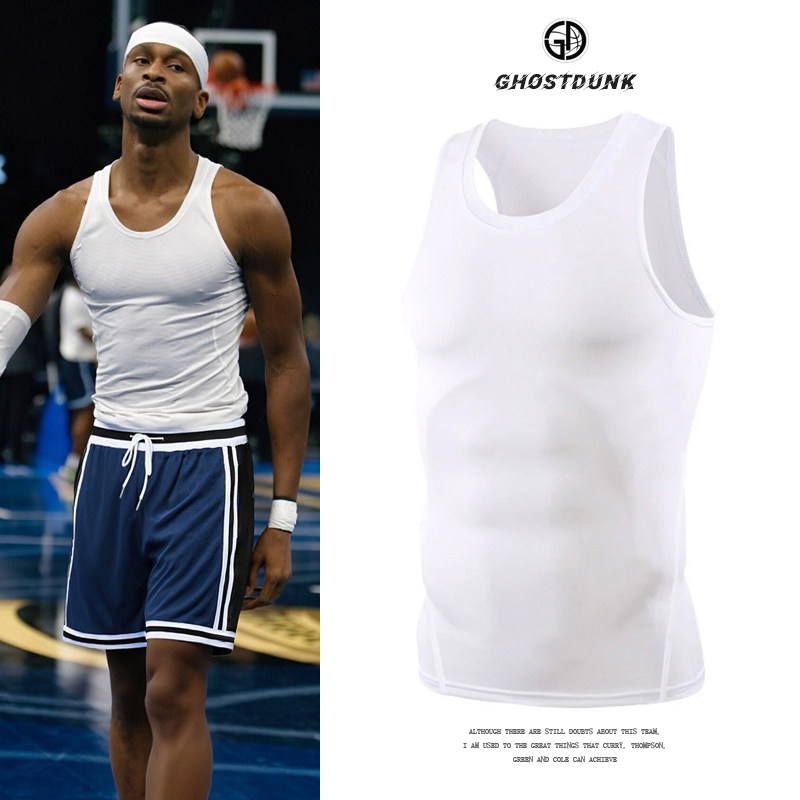 紧身PRO背心窄肩男子篮球运动训练服无袖健身衣打底速干夏季跑步