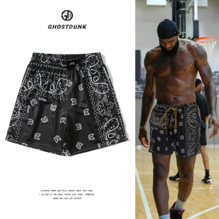 美式 训练跑步裤 运动裤 男女街球短裤 速干嘻哈 篮球短裤 詹姆斯篮球裤