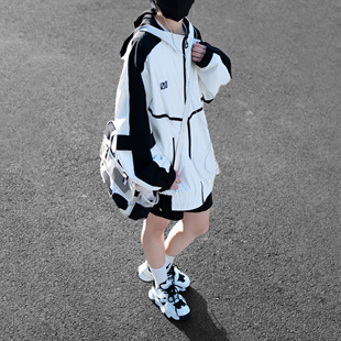 潮酷撞色男女2024春夏秋季新款原宿风宽松百搭学生外套
