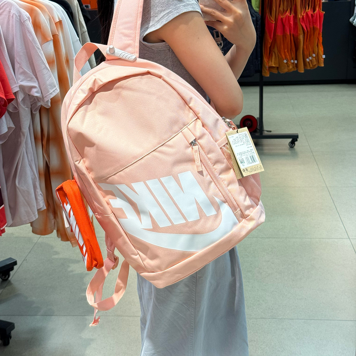 Nike耐克正品大容量双肩包儿童学生背部男女情侣书包HJ4186-800