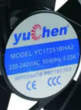 YUCHEN全新 17251 YC1725BHA2 220V 0.23A 机柜轴流风机散热风扇