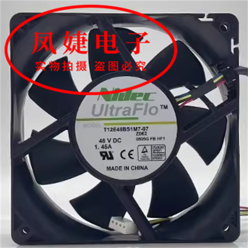 原装NIDEC T12E48BS1M7-07 A464 48V 1.45A 12038 交换机散热风扇