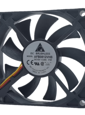 全新Delta/台达AFB0812VHB 8015 0.30A 12V CPU双滚珠散热风扇8cm