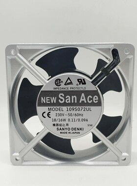 日本SUNACE120三洋109S072UL/008UL/025UL/078UL机柜散热风扇220V