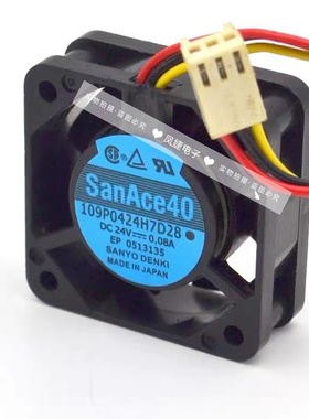 原装三洋 SanAce40 109P0424H7D28 24V 0.08A 4015变频器散热风扇