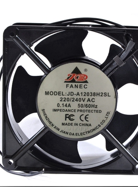 JD-A12038H2/H1SL BL 220V/110V 全新原装FANEC机柜散热风扇12038
