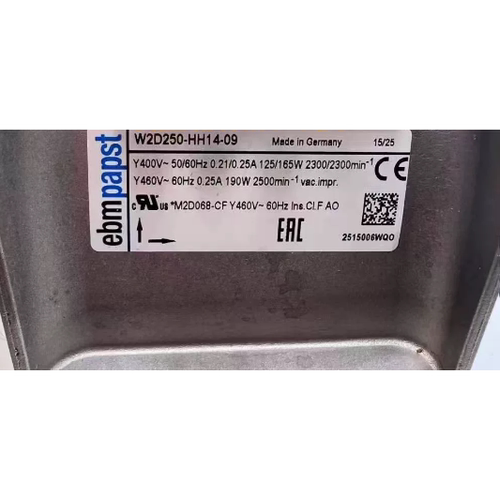 德国原装进口风机 W2D250-HH14-09 28080 400V 190W 机柜散热风扇