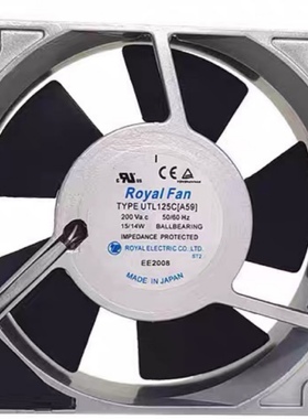 日本Royal Fan UTL125C[A59] 12038 200V 15/14W 变频器散热风扇