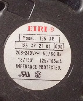 ETRI 125XR218/XR0181000/XR5381209 129XR0281010 141LS2281010