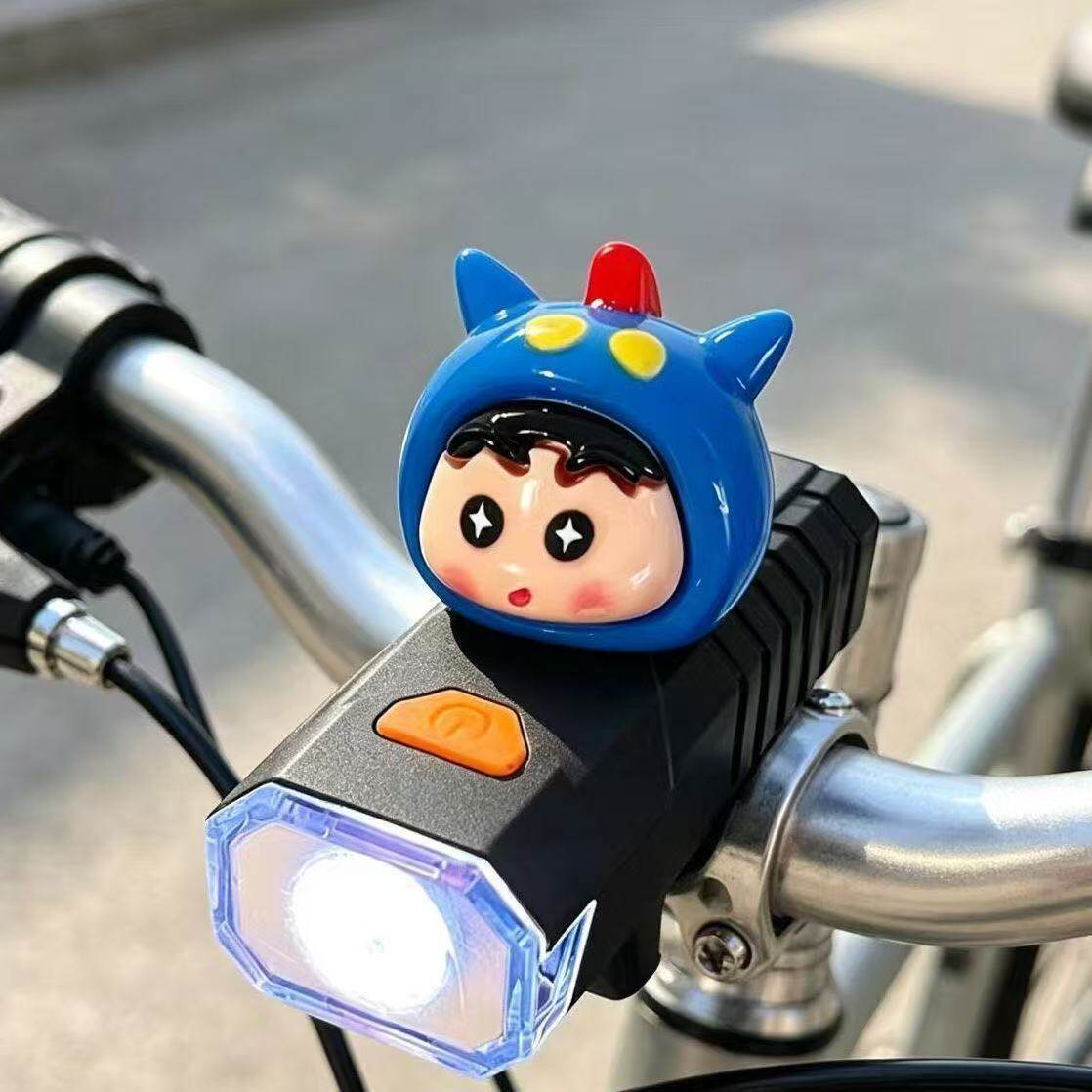 001蜡笔小新强光防水自行车灯