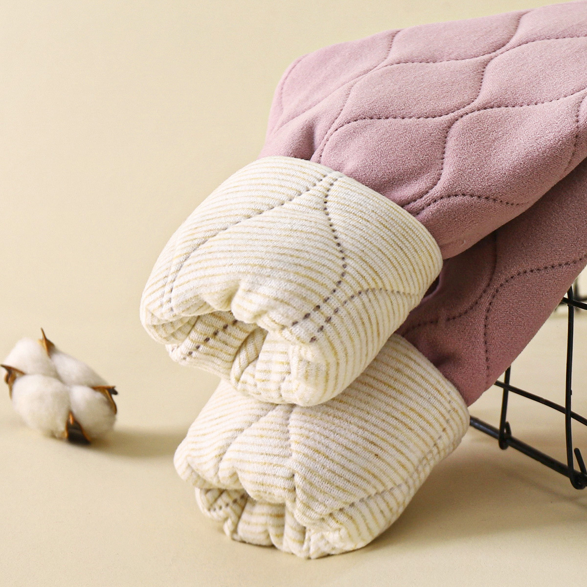 儿童保暖裤秋冬新款校服男童夹棉加厚棉裤女童内胆童裤严选