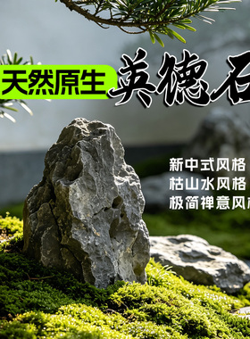 日式庭院枯山水青龙石假山摆件