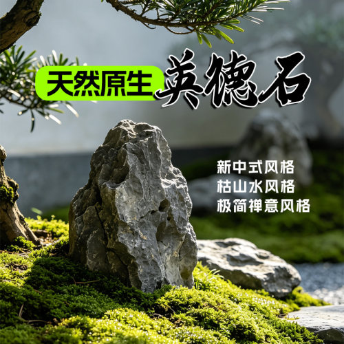 日式庭院枯山水青龙石假山摆件