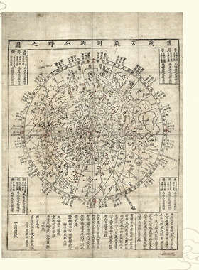 韩国国宝旧藏天象列次分野之图复古书画国画真迹微喷典藏复制装饰