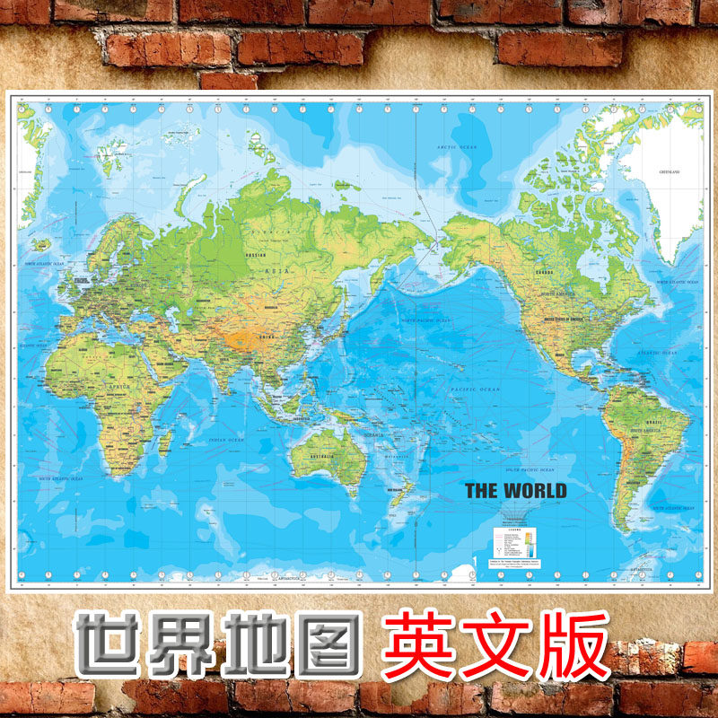 现代超大巨幅专业韩文韩国韩语英文世界 图画芯客厅装饰画墙纸