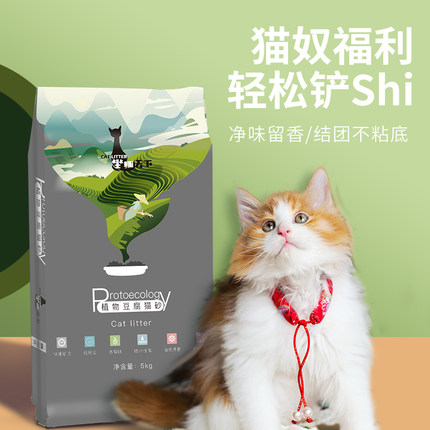 豆腐猫砂除臭无尘大袋包邮活性炭抗菌 结团猫沙5公斤10斤猫咪用品