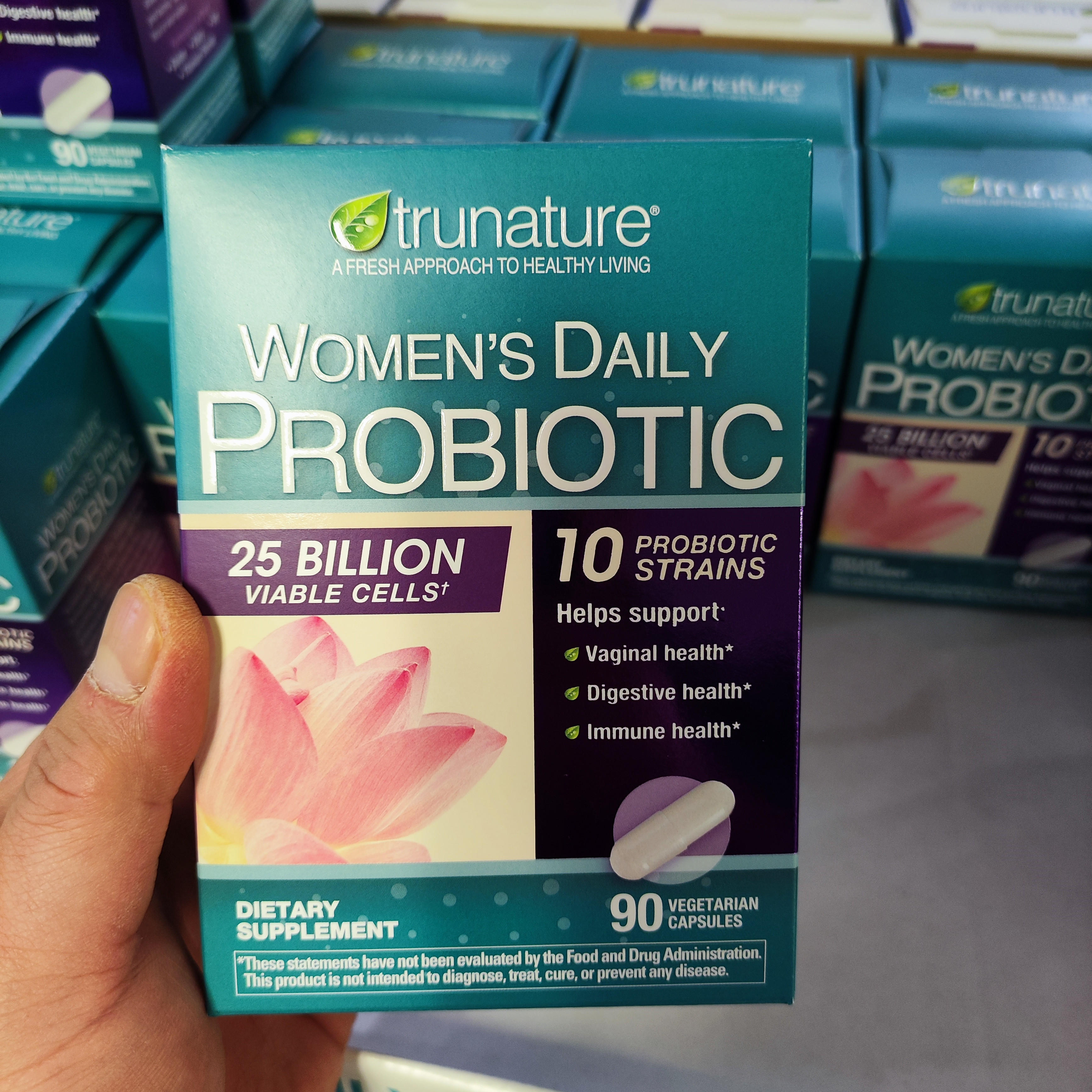 现货/美国Trunature女性250亿益生菌调理肠胃呵护私处90粒