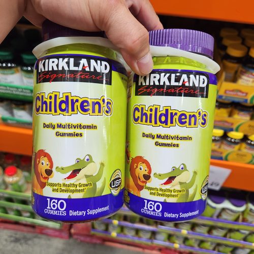 现货*美国Kirkland柯克兰儿童复合多种维生素矿物质软糖单瓶160粒