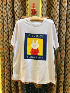 抽象丑陋搞怪荷兰小兔子系列T恤可爱卡通印花短袖女宽松圆领上衣