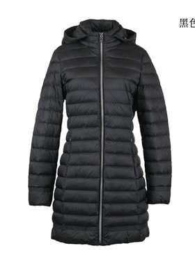 G意大利轻奢 中长款羽绒服可卸帽修身纯色保暖  W2625C冬装女装