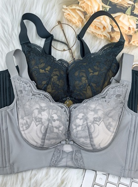 中厚杯B杯无钢圈不掉肩上托聚拢柔软舒适内衣时尚性感文胸罩2974