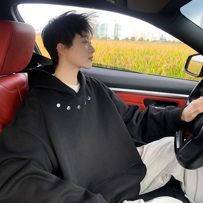 2025新款潮牌高质量华棉连帽卫衣男女美式复古重磅320克帽衫外套