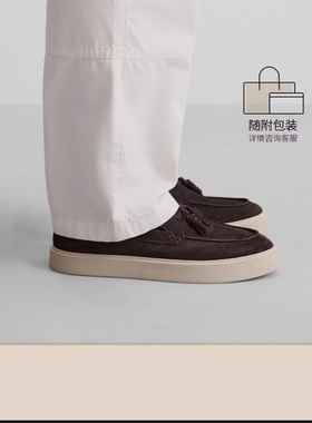 ZAR ZCXY新品男鞋黑色流苏饰反绒皮船鞋乐福鞋单鞋