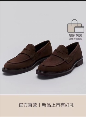 ZAR ZCXY男鞋 2024新款 黑色绒面革休闲乐福鞋 12463250700