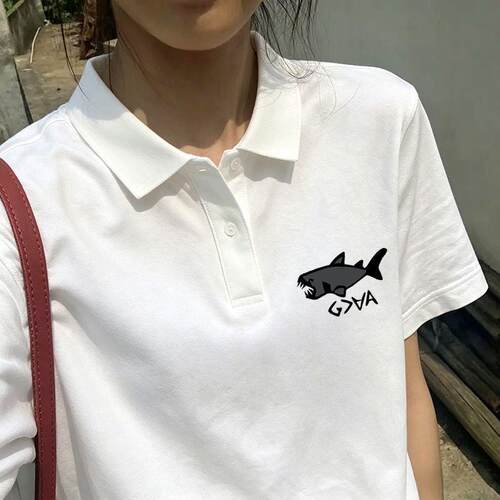 2026年夏天薄款美式polo衫简约宽松短袖T恤纯棉新款学生洋气上衣